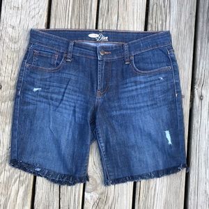 Denim cutoff shorts